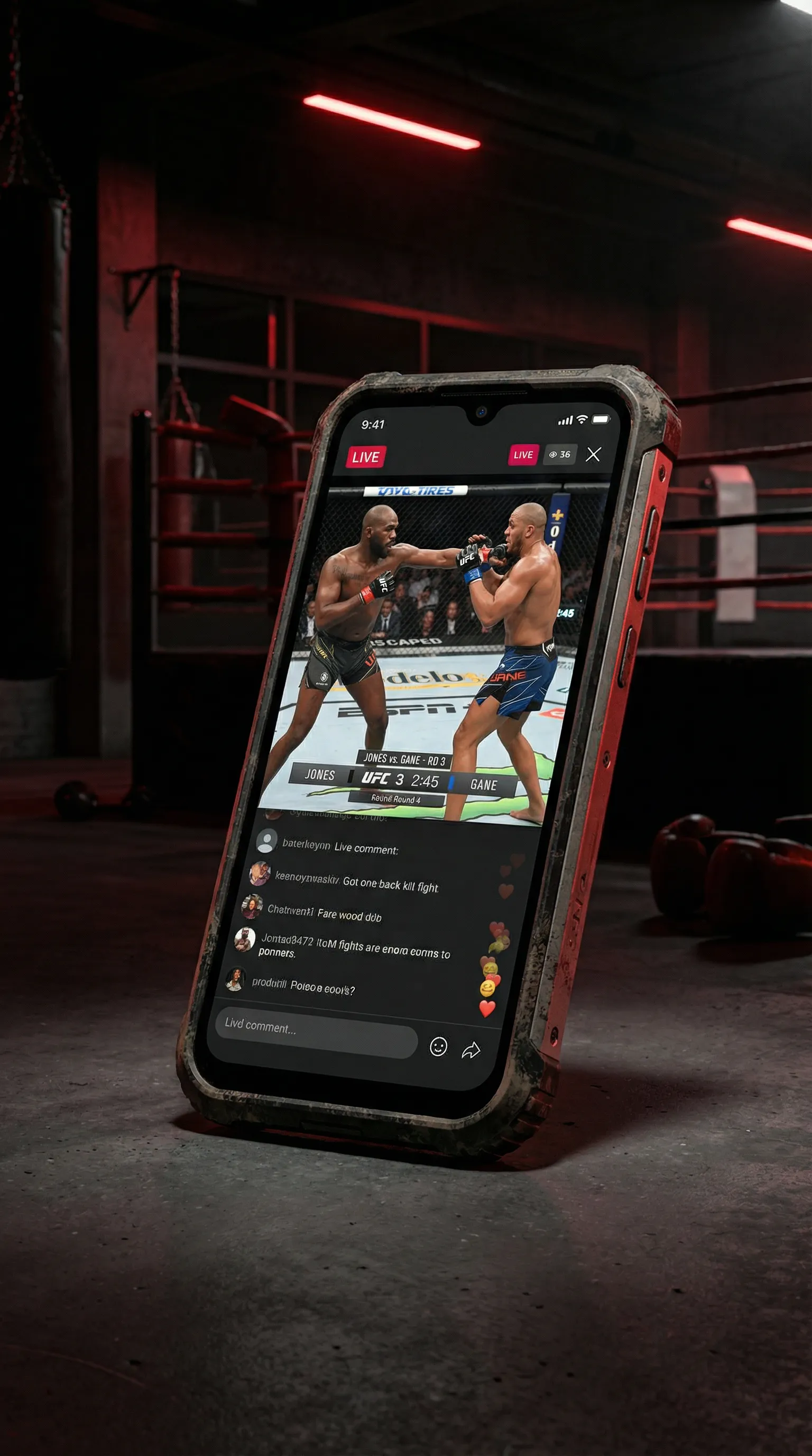 五一吃瓜 移动端APP格斗直播界面